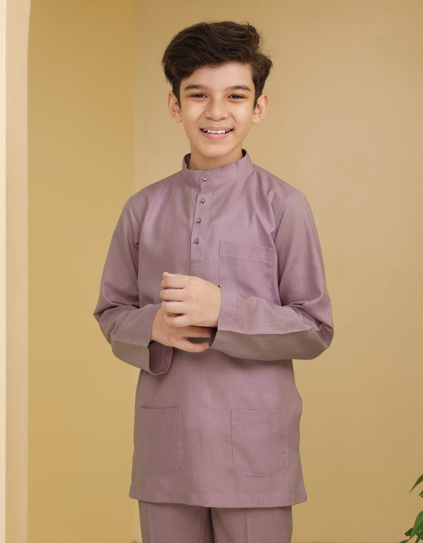 KIDS BAJU MELAYU ANDRE (MAUVE)